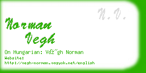 norman vegh business card